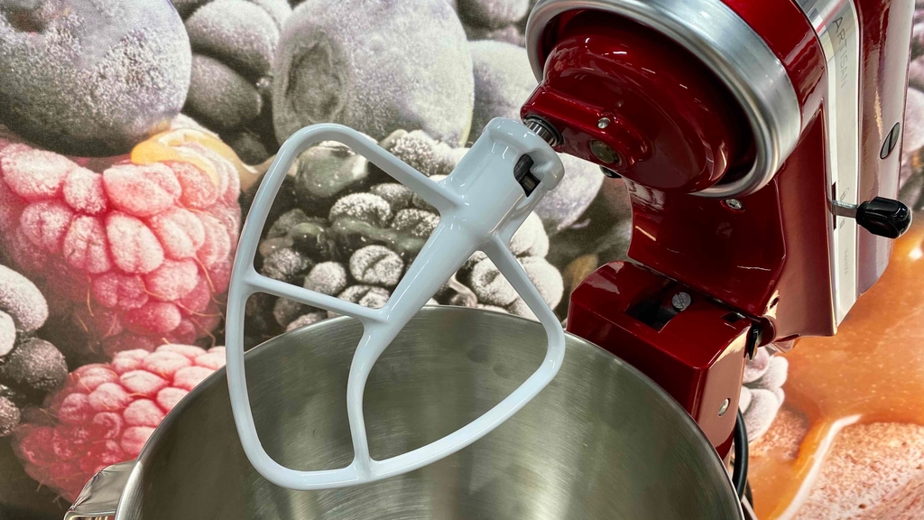 Küchenmaschine im Test: Detailaufnahme des Rührstabs.