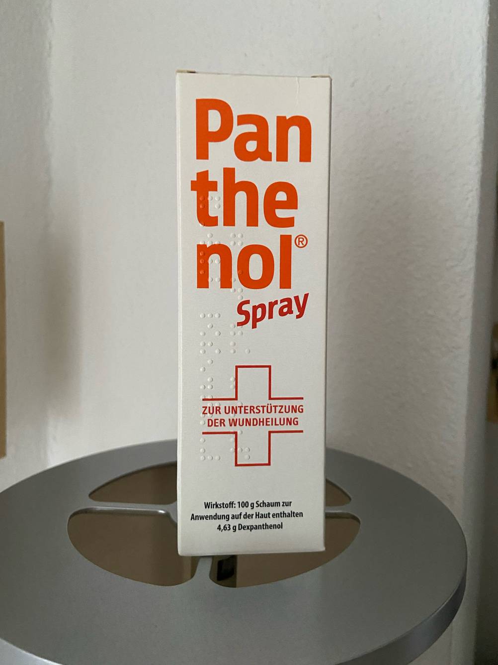 Frontansicht der Verpackung des getesteten Panthenols.