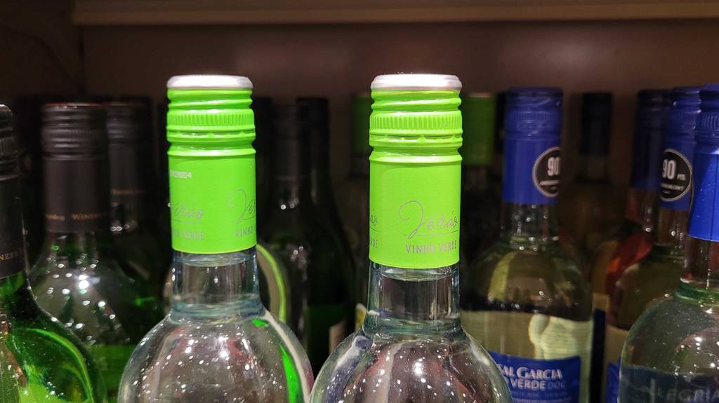 Drehverschluss des getesteten Vinho Verde in Nahfuanhme.