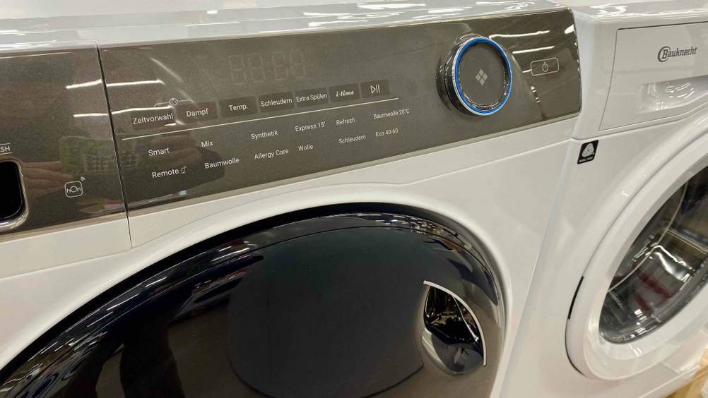 Programmauswahl einer getesteten Haier-Waschmaschine.
