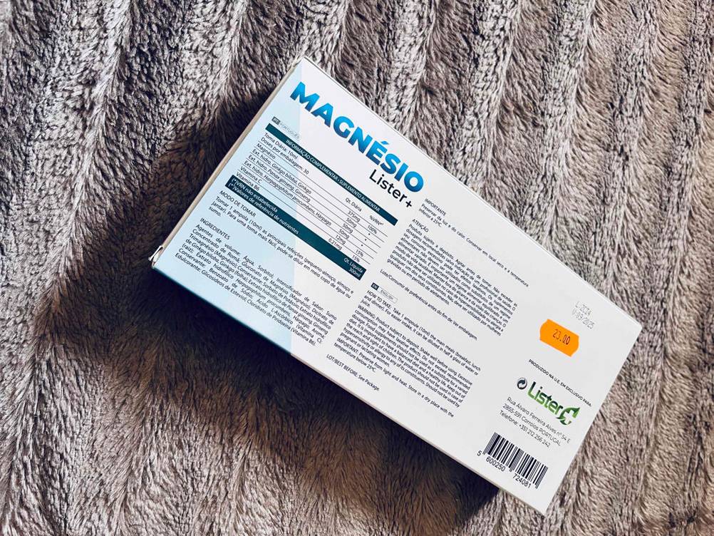 Magnesiumcitrat-Test: eine Packung Magnesiumcitrat vond er Rückseite aus ersichtlich mit Nährwertangaben darauf.