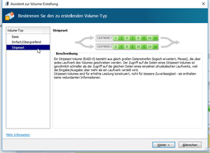Dynamische Datenträger erstellen im Programm 