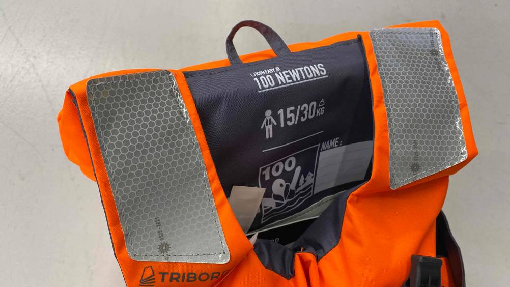 Rettungsweste-Kind Detail Innenaufdruck