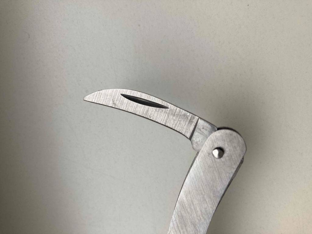Kellnermesser-Test: Nahaufnahme Folienmesser.