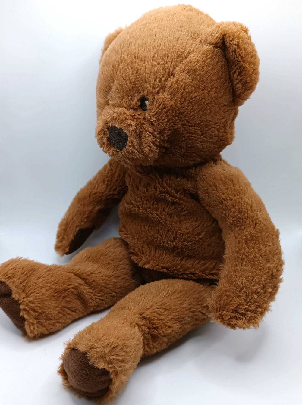 Teddy sitzend.