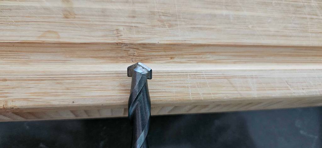 Steinbohrer getestet: Detailaufnahme der Spitze.
