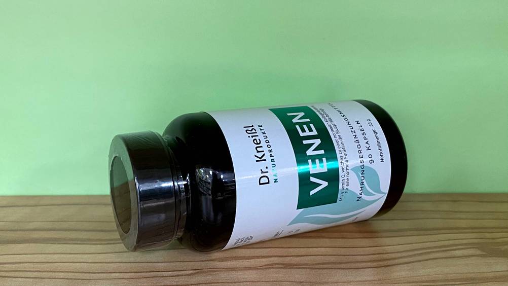 Venen-Tabletten getestet: Nahaufnahme auf die Kappe der Dose.