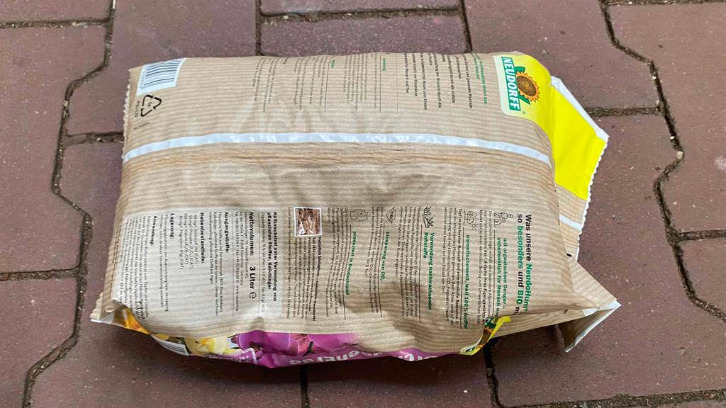Orchideenerde im Test: Rückseite der Verpackung von Orchideenerde
