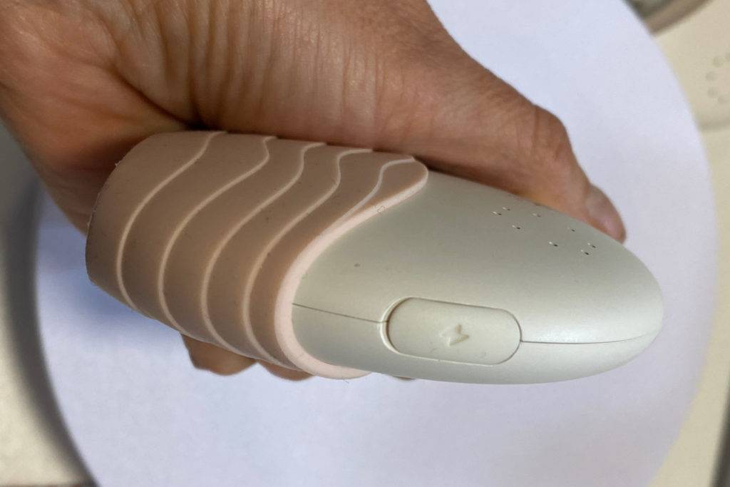 An- und Ausschalter vom getesteten Handmassagegeräte