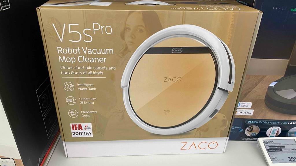 Getesteter ZACO-Saugroboter mit Originalverpackung.