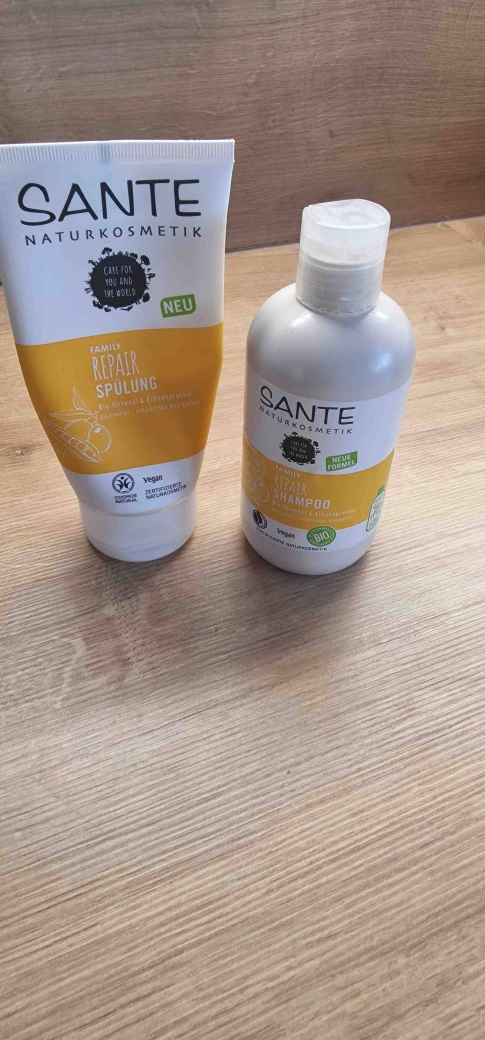 Sante-Shampoo und Conditioner.