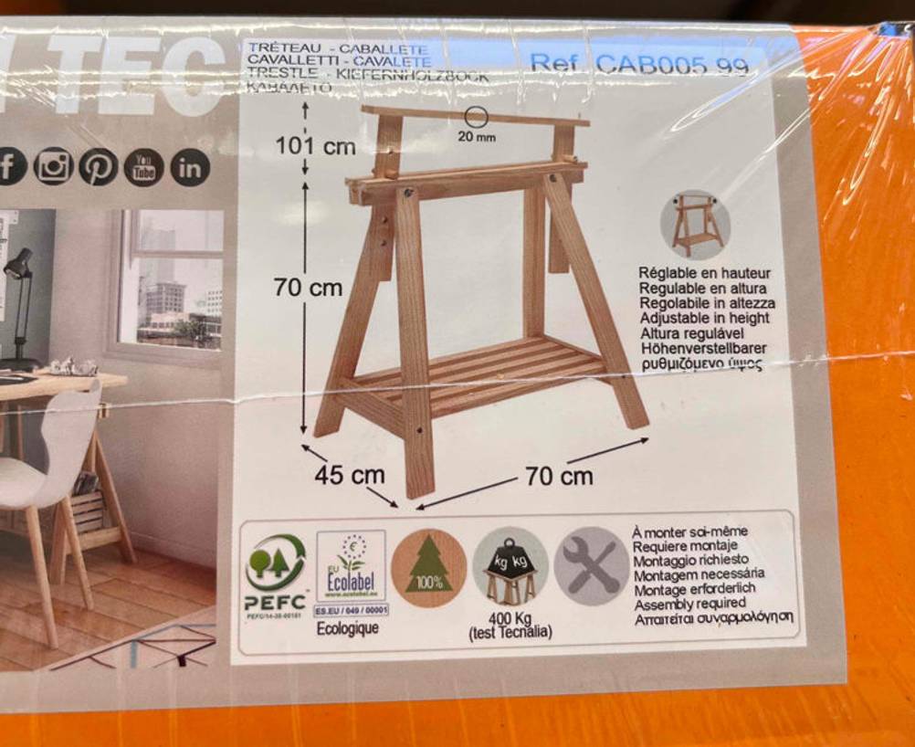 Klappblock-Test: Abmessungen auf Verpackung von Klappblock.