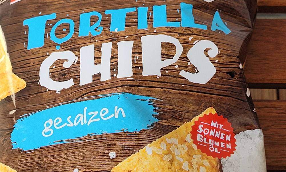 Tortilla-Chips getestet: Nahaufnahme auf Verpackung.