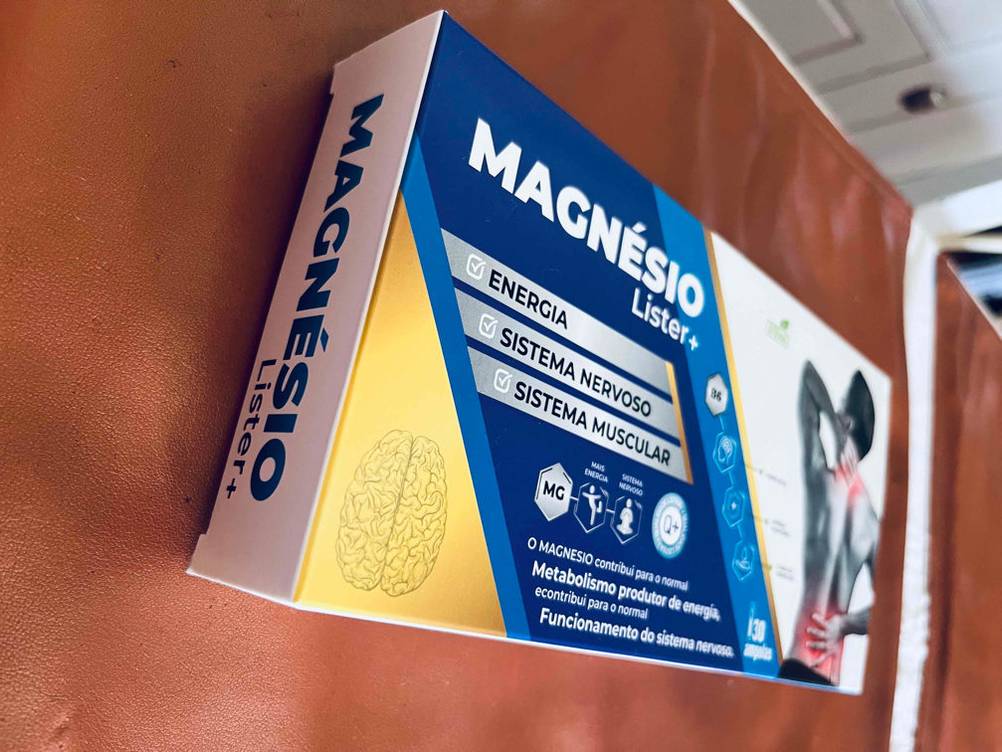 Magnesiumcitrat getestet: eine liegende Packung Magnesiumcitrat von vorn ersichtlich.