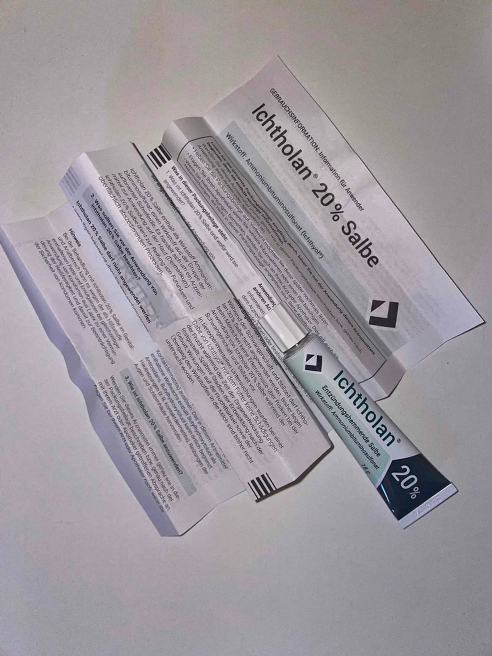 Ichtholan salbe mit Packungsbeilage