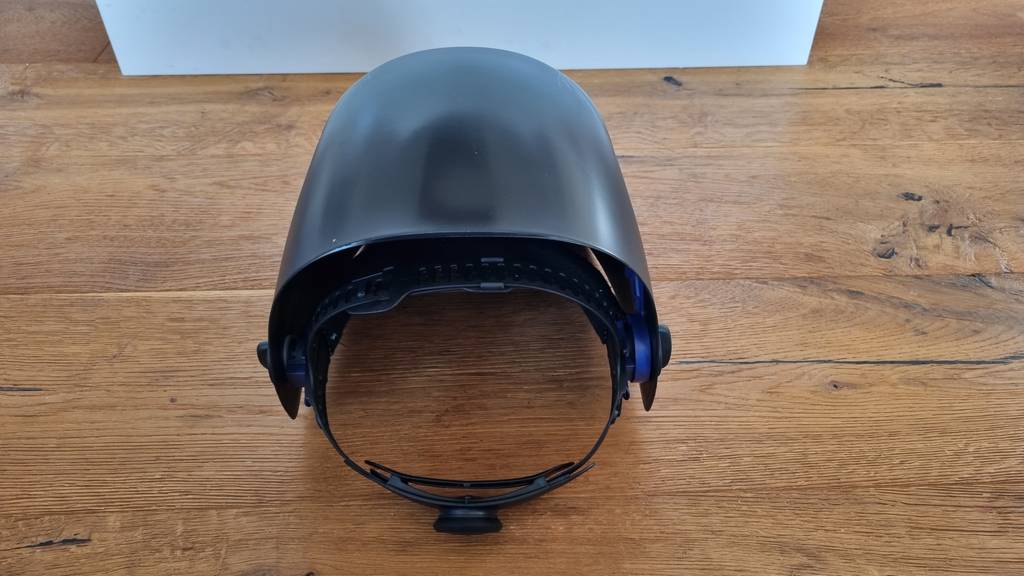 Schweißhelm von 3M von hinten.