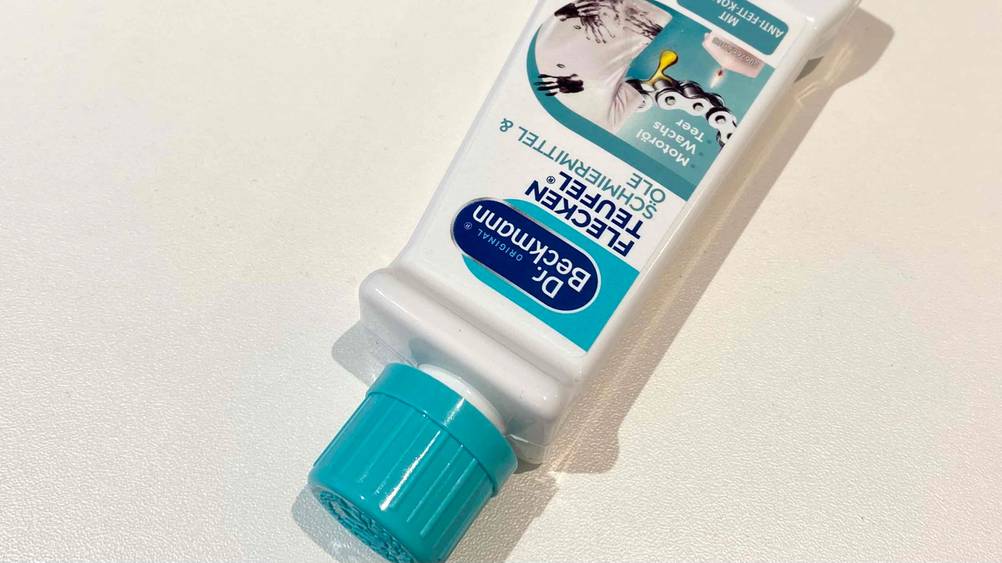 Ölfleckentferner getestet: Nahaufnahme des Verschlusses.