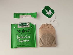 Im Test: Kräutertee- Beutel und dessen Verpackung