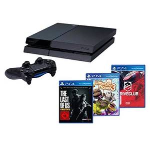 PS4 Bundle mit drei Spielen.