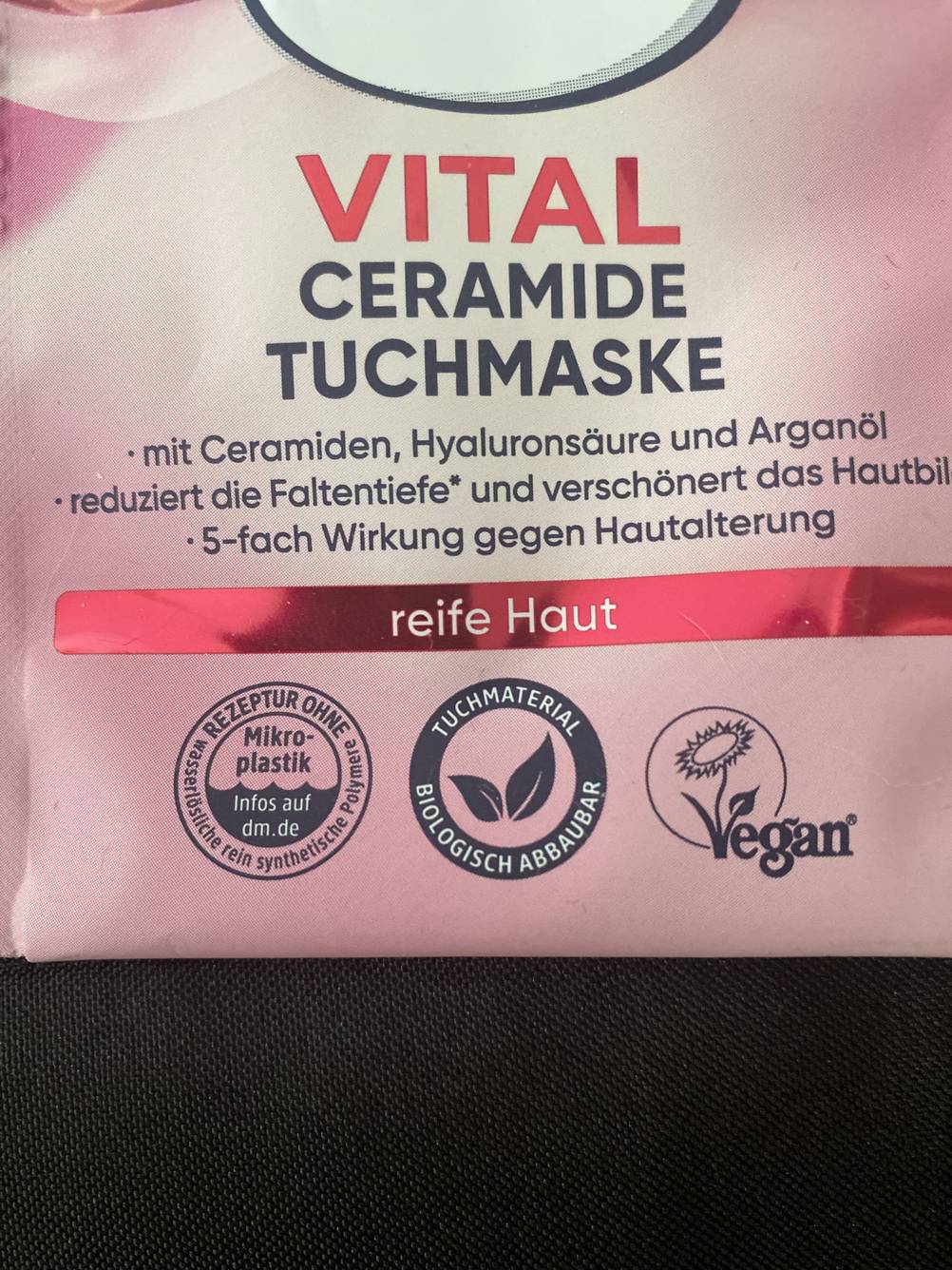 Tuchmaske Verpackung - Nahaufnahme