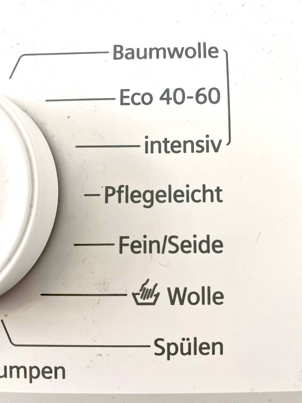 Siemens-Waschmaschinen sind dank klarer Beschriftung leicht zu bedienen.