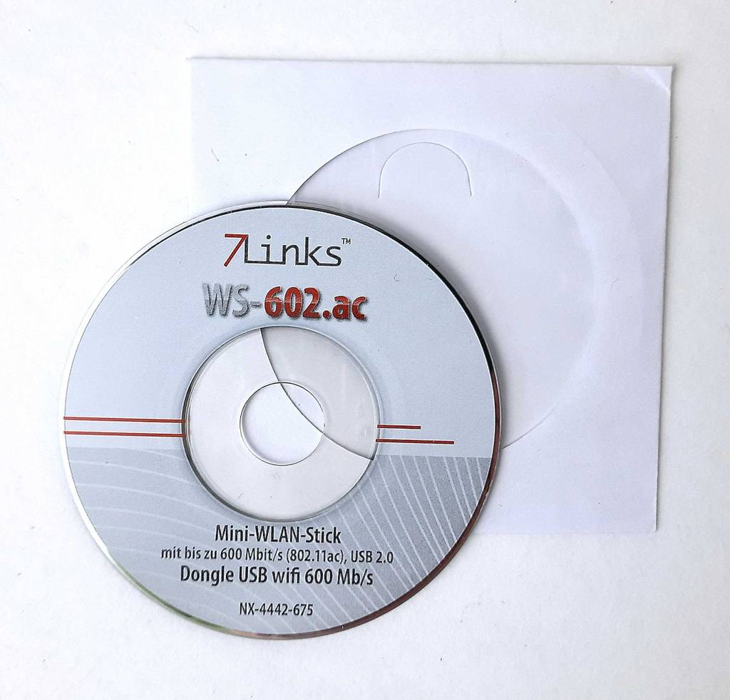 Ansicht der Installations-CD des getesteten WLAN-Sticks 5 GHz.