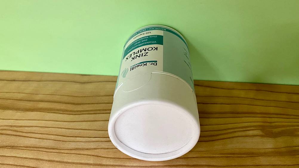 Zink getestet: Nahaufnahme der Verschlusskappe.