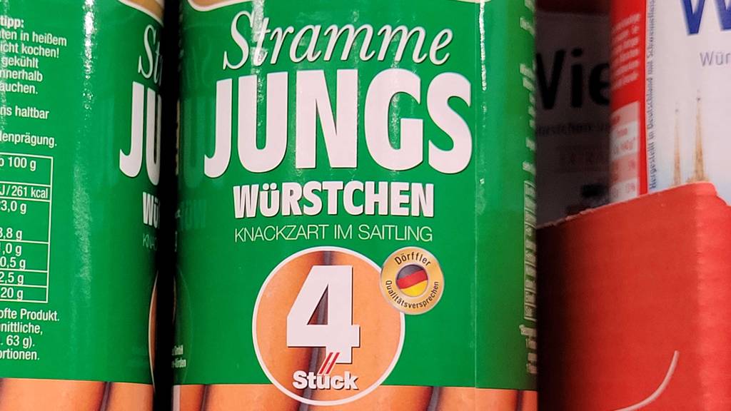 Nahaufnahme des Etiketts der getesteten Dosenwurst.