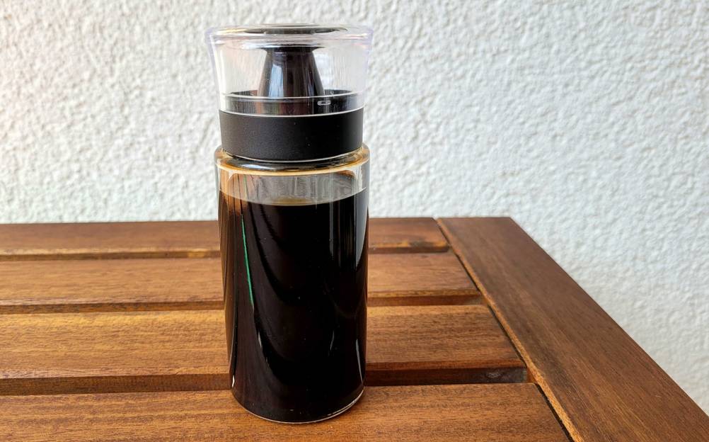 Balsamico-Essig getestet: Produkt umgefüllt in einen Spender.