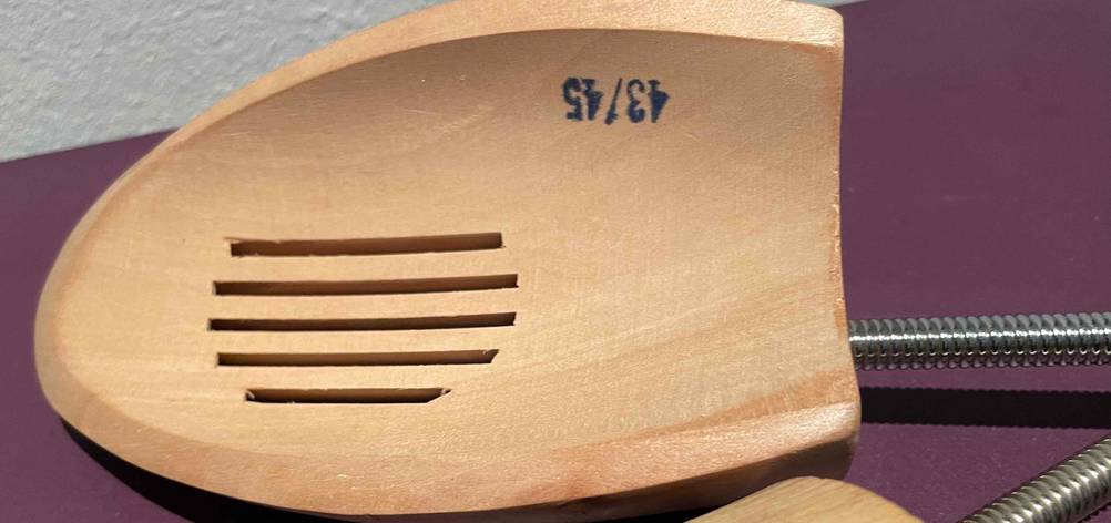 Schuhspanner im Test: Innenansicht eines Schuhspanners.