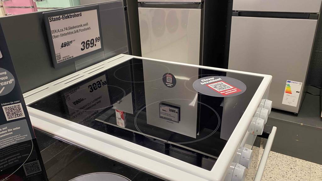 Elektroherd getestet: Detailaufnahme des Kochfeldes.
