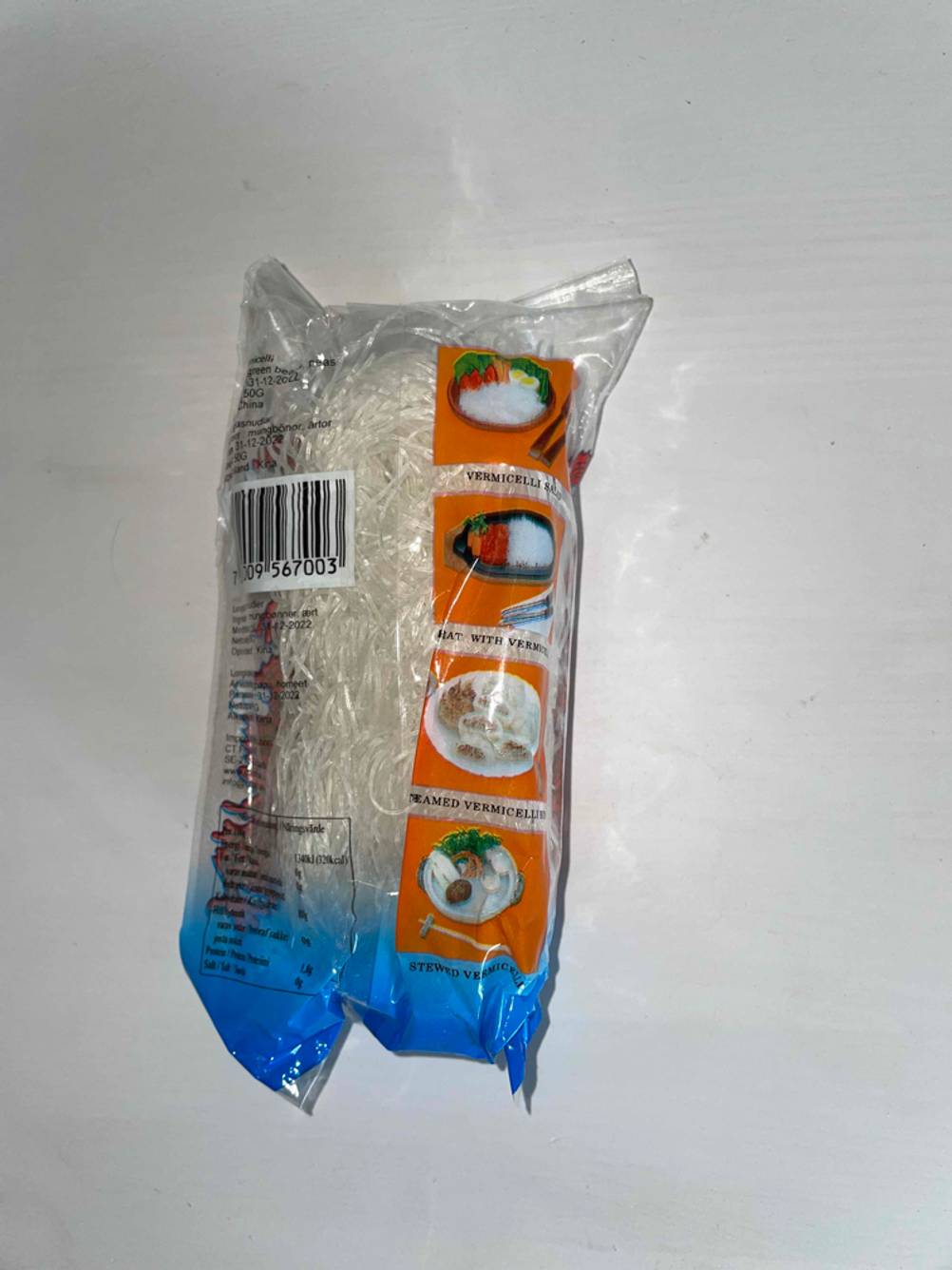 Glasnudeln - Verpackung von hinten.