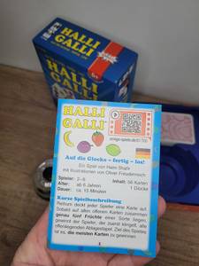 Halli Galli Spiel- Verpackung Rückseite mit Erklärung.