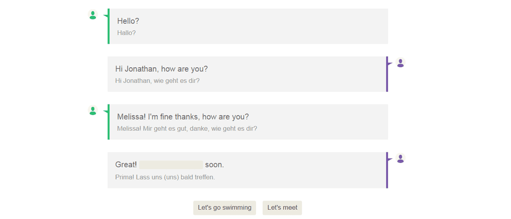 Sprache app Dialog