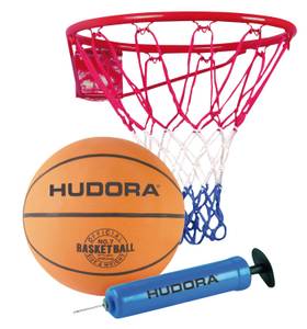 Basketball Set von Hudora mit Korb und Pumpe.
