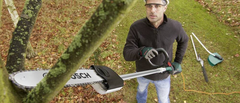 Benutzung eines Hochentasters von Husqvarna