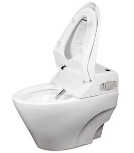 Dusch-WC-Aufsatz im Test: Die Aufsätze sind auch für die gewöhnliche Keramik-Toilette geeignet.