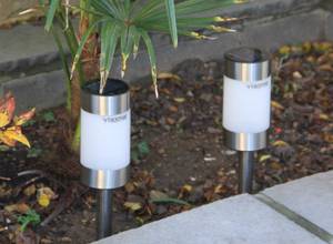 Solarlampen im Garten