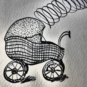 Zeichnung Kinderwagen ob neu ob alt ein Kinderwagen soll Freude bringen