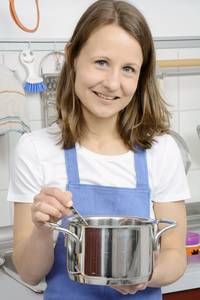 kochen Induktion kalter Topf