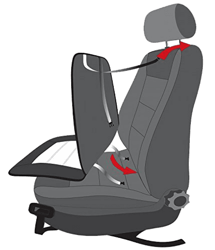 Massagesitzauflage für das Auto, Autositzbezug - Sitzheizung mit