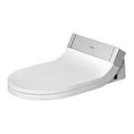 Der Duravit SensoWash Dusch-WC-Aufsatz im Test: Ansicht eines weißen Dusch-WC-Aufsatzes.