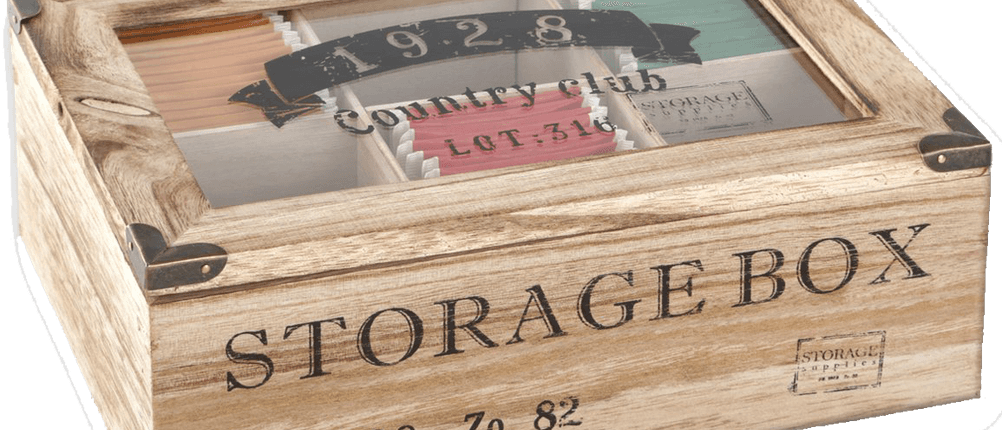 Teebox-Test: Vintage-Modell mit Sichtfenster und Teebeuteln