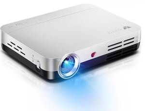 Ein weiß-schwarzer Tageslichtbeamer im Test.