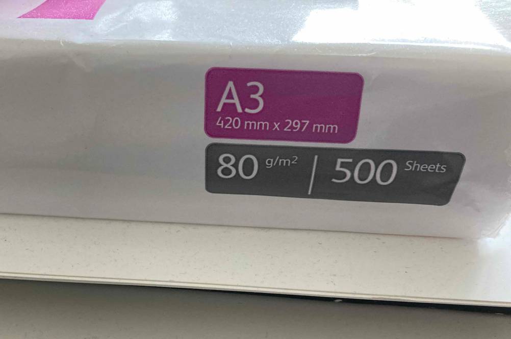 zum A3-Drucker-Canon-Pixma passendes Papier im 500-Stück-Paket