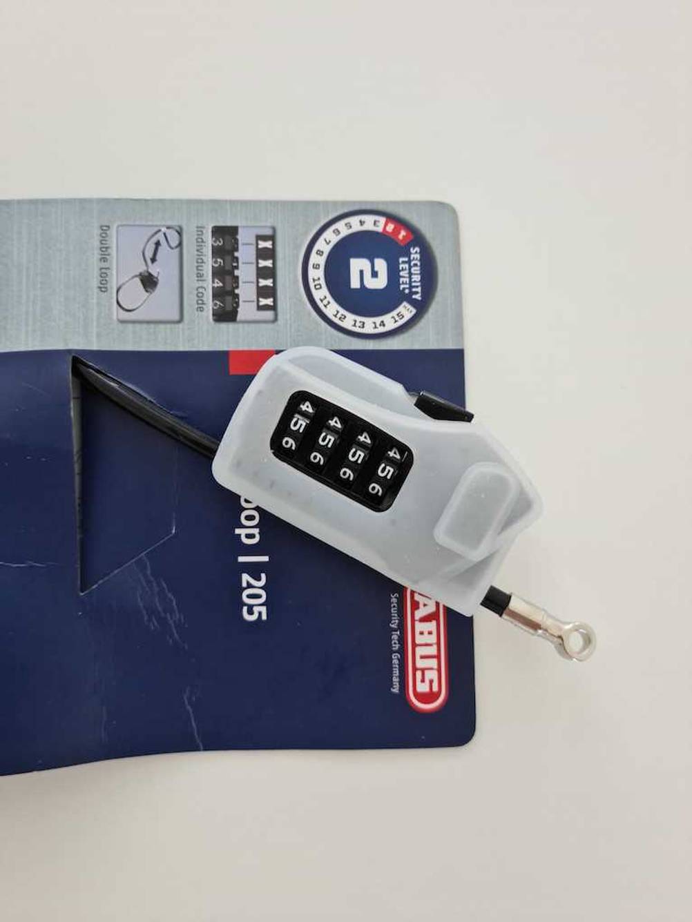 Kabelschloss-Test: abus zahlencode mit Originalverpackung