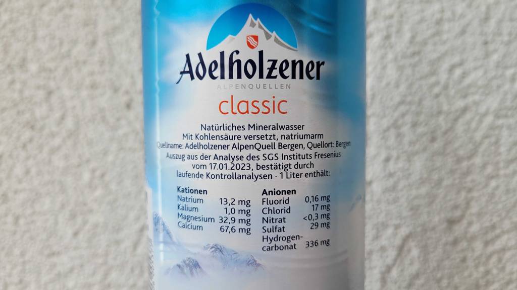 adelholzener-wasser classic mit Nährwertangaben 