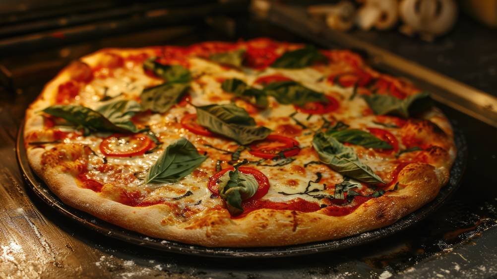 Exquisit-Backofen im Test: eine Pizza im Backofen