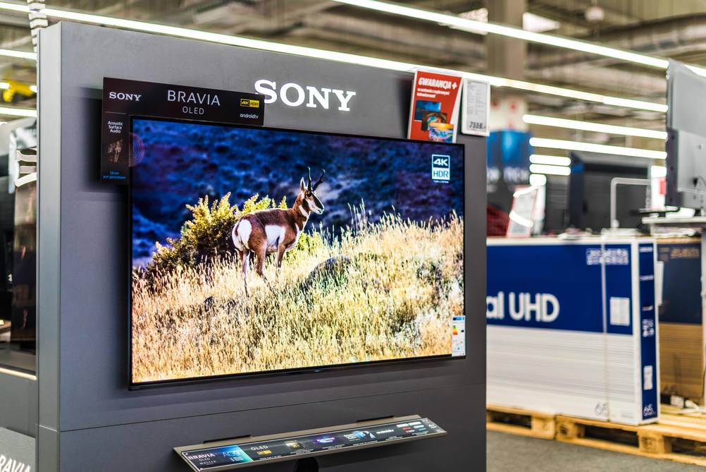 Sony-Fernseher-Test: Ein Bravia-OLED in einer Verkaufsausstellung