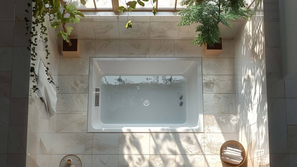 Badewannenlift im Test: Bodenebene Badewanne – mit Platz rund um die Wanne – alles modern und großzügig.